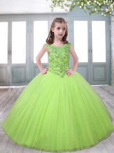 Scoop Zipper Beading Juniors Party Dress Sleeveless