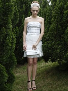 Delicate Chiffon Sleeveless Mini Length Cocktail Dresses and Ruffled Layers