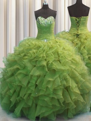 Custom Made Embroidery Ball Gowns Sweet 16 Quinceanera Dress Turquoise Spaghetti Straps Satin Sleeveless Floor Length Lace Up