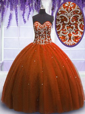 Pretty Pink Sleeveless Organza Lace Up Sweet 16 Dress for Military Ball and Sweet 16 and Quinceanera