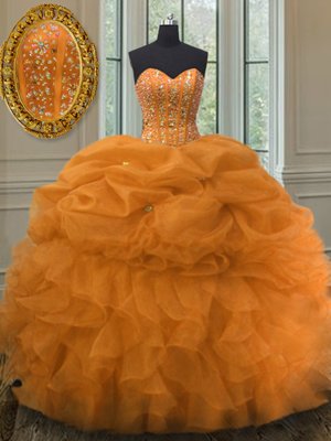 Sleeveless Floor Length Beading and Ruffles Lace Up Quinceanera Dresses with Yellow Green