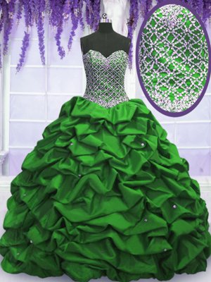 Eye-catching Beading and Sequins and Pick Ups Sweet 16 Dress Lace Up Sleeveless Floor Length