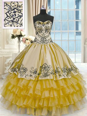 Nice Strapless Sleeveless Sweet 16 Dresses Floor Length Beading and Appliques and Ruching Teal Taffeta