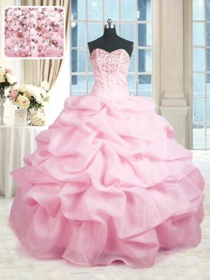Wonderful Baby Blue Quince Ball Gowns Military Ball and Sweet 16 and Quinceanera and For with Beading and Ruffles and Sequins Sweetheart Sleeveless Lace Up