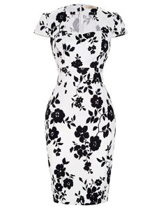 Simple Chiffon Short Sleeves Knee Length Cocktail Dresses and Pattern and Belt