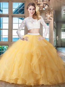 Discount Royal Blue Quinceanera Dress Military Ball and Sweet 16 and Quinceanera and For with Beading and Ruffles Halter Top Sleeveless Brush Train Backless