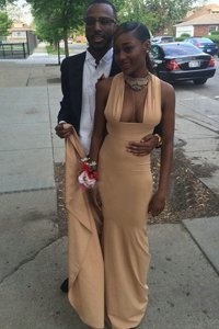 Dazzling Mermaid Champagne Dress for Prom Elastic Woven Satin Sweep Train Sleeveless Ruching