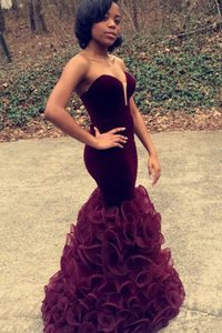 Fabulous Mermaid Sleeveless Zipper Floor Length Ruffles Homecoming Dress