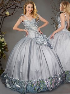 Sleeveless Beading Lace Up Quinceanera Gowns