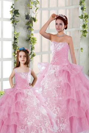 Rose Pink Sleeveless Beading and Ruffled Layers and Ruching Floor Length Vestidos de Quinceanera