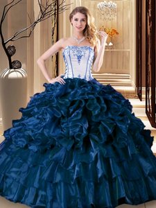 Sleeveless Pick Ups Lace Up Quinceanera Dress